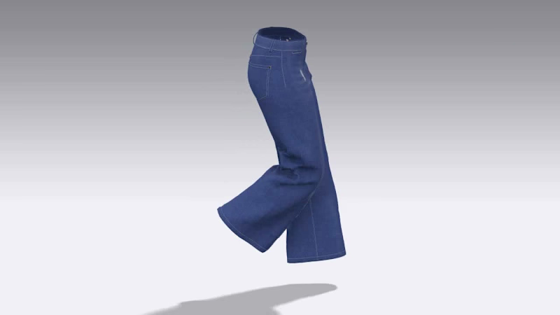 Cover image for Women's Distressed Denim Culotte Pants
