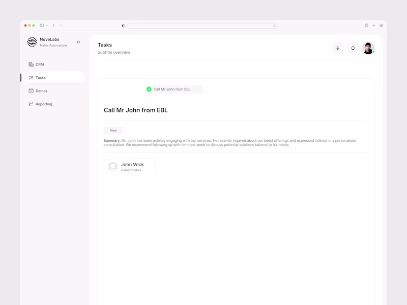 Cover image for A CRM platform designed from scratch with the goal to connec...
