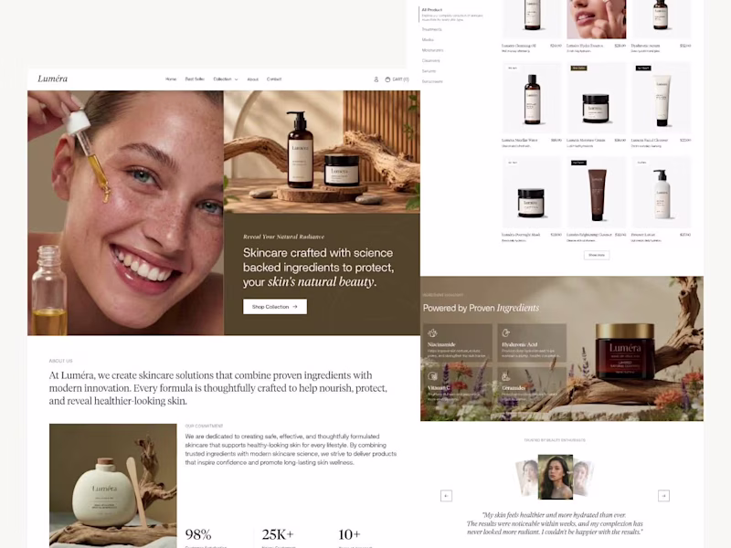 Cover image for Luméra — E-Commerce Website & Skincare Brand