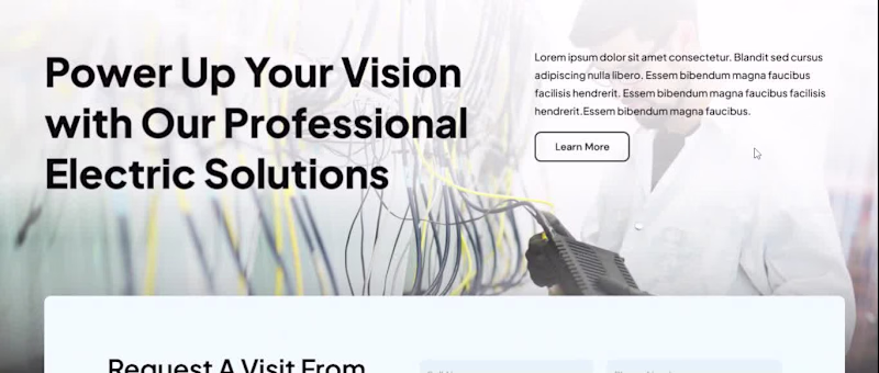 Cover image for Business Website Design in Figma for Electrical Services Company