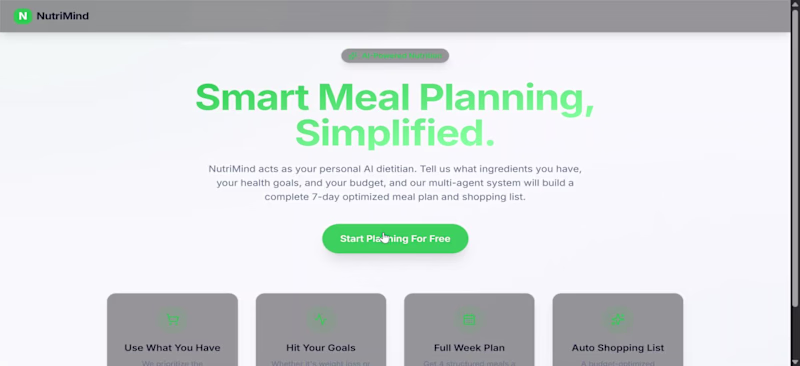 Cover image for Built NutriMind — a multi-agent