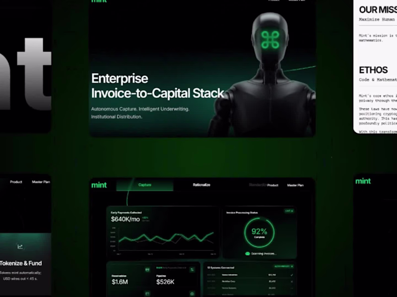 Cover image for Mint – Next-Gen Invoice Financing Platform (Framer)