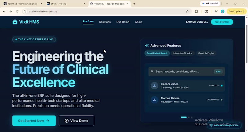 Cover image for VIXIT HMS Multi-Screen Clinic ERP