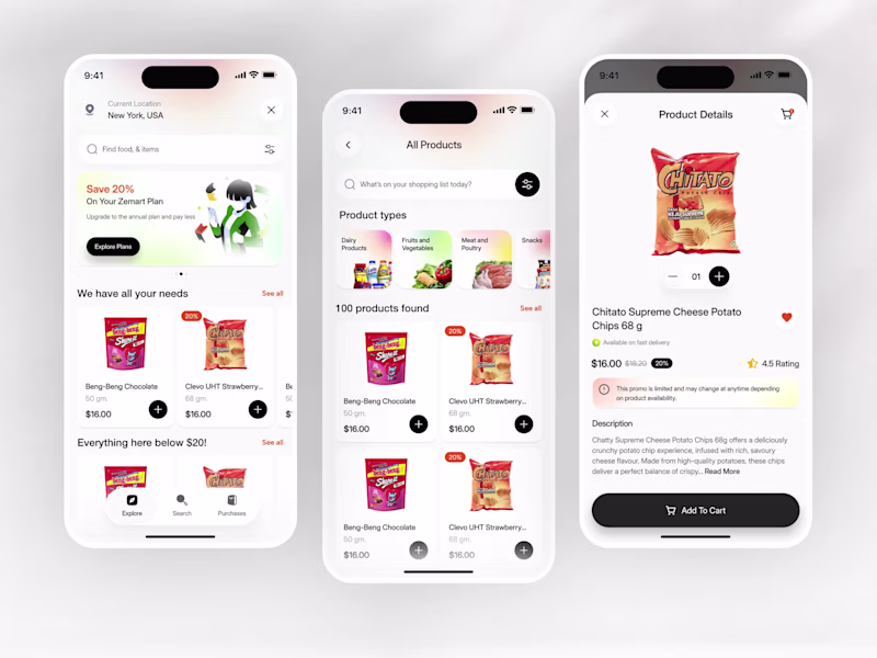 Cover image for Zemart | Grocery Shopping Mobile