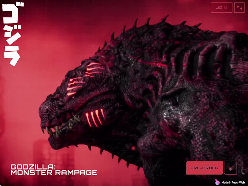 Cover image for Godzilla Themed 3D Website Project