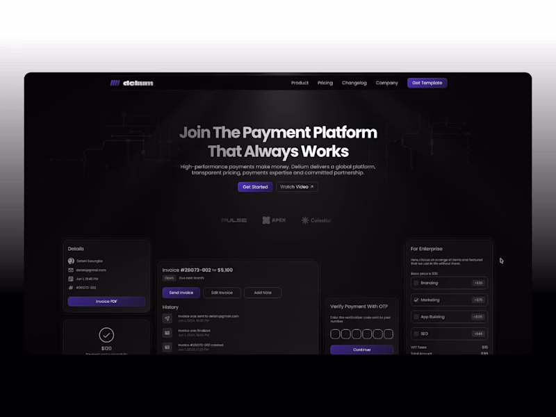 Cover image for Delium -SaaS Website Built In Framer