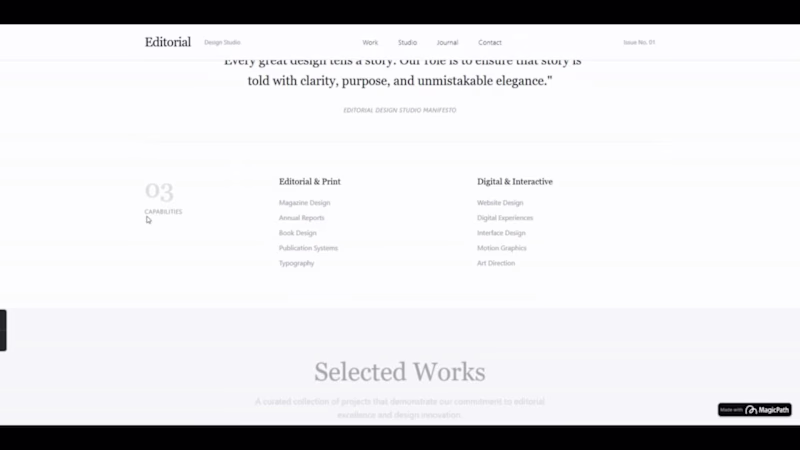 Cover image for Editorial Website – Clean, Story-Driven Design | Magicpath