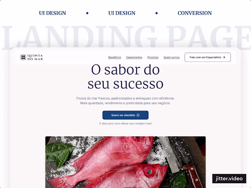 Cover image for  Seafood Landing Page Redesign