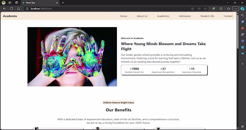 Cover image for Educational website designed to provide
