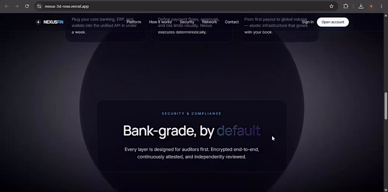 Cover image for NexusFin: Fintech Landing Page