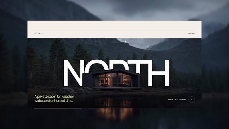 Cover image for NORTH/01 — Private Retreat Website Design
