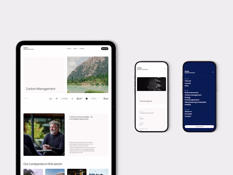 Cover image for Clarity Ventures Framer Website