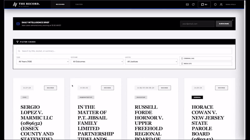 Cover image for AI-powered court case tracker for