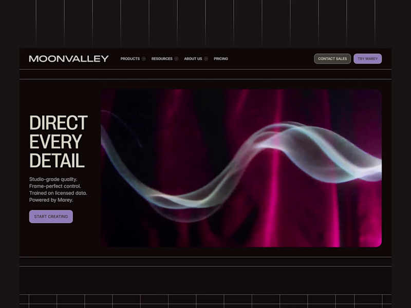Cover image for Moonvalley: Website for $84M AI Video Launch (Built in Framer)