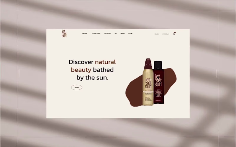 Cover image for JetSetSun – E-commerce Website for Tanning & Skincare