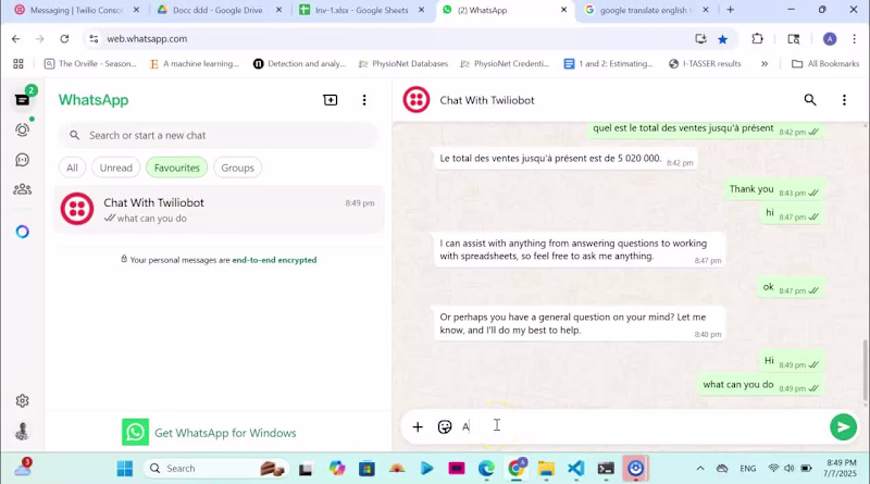 Cover image for Inventory chatbot development and integration with Whatsapp ...