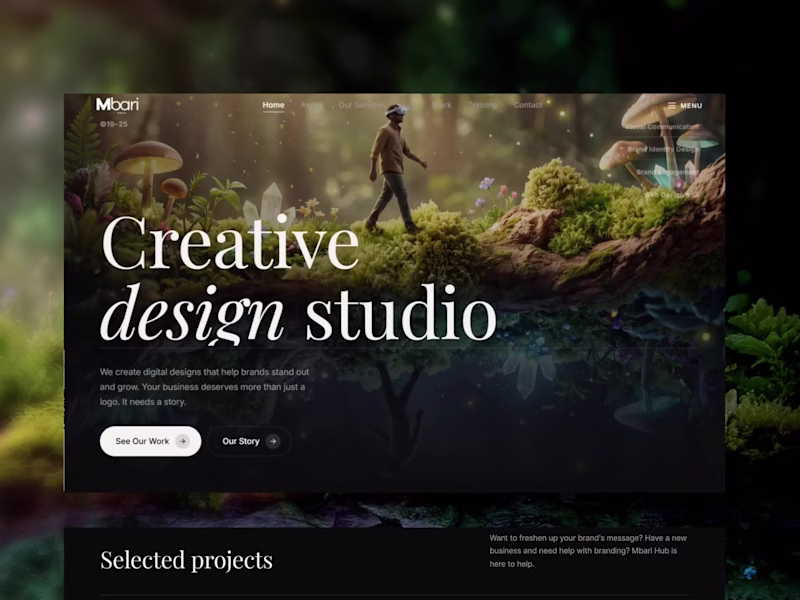 Cover image for Mbari Hub: Studio Website Redesign Mbari Hub takes its name ...