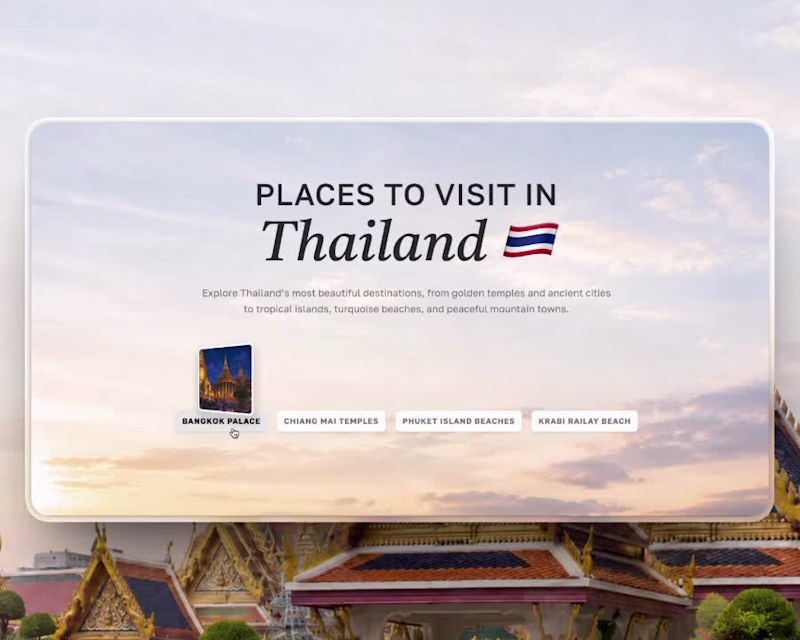 Cover image for Travel web concept Inspired my
