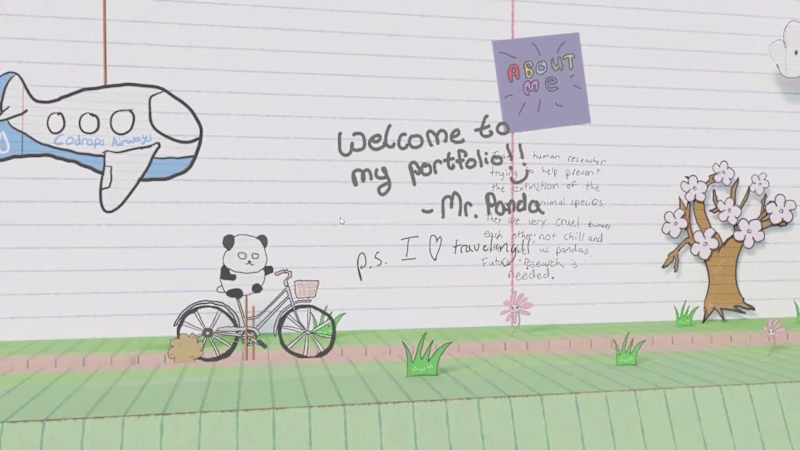 Cover image for A doodle and notebook-themed portfolio