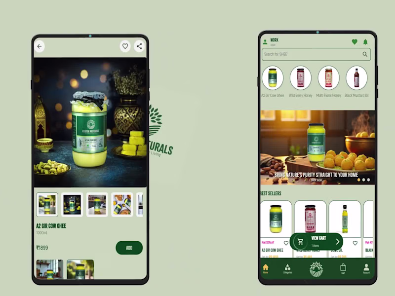 Cover image for Auram Naturals Ecommerce Mobile App Development