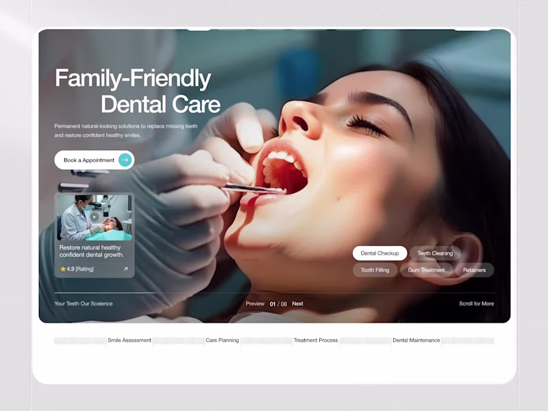 Cover image for Dental Care Website

This concept explores