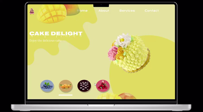 Cover image for Interactive bakery and confectionery website