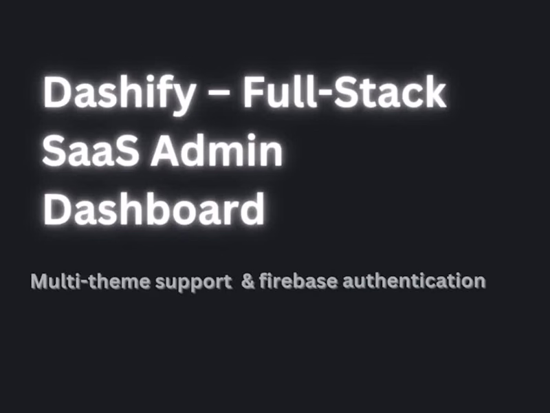 Cover image for Sass Admin Dashboard - React & Firebse / Multi-theme supports