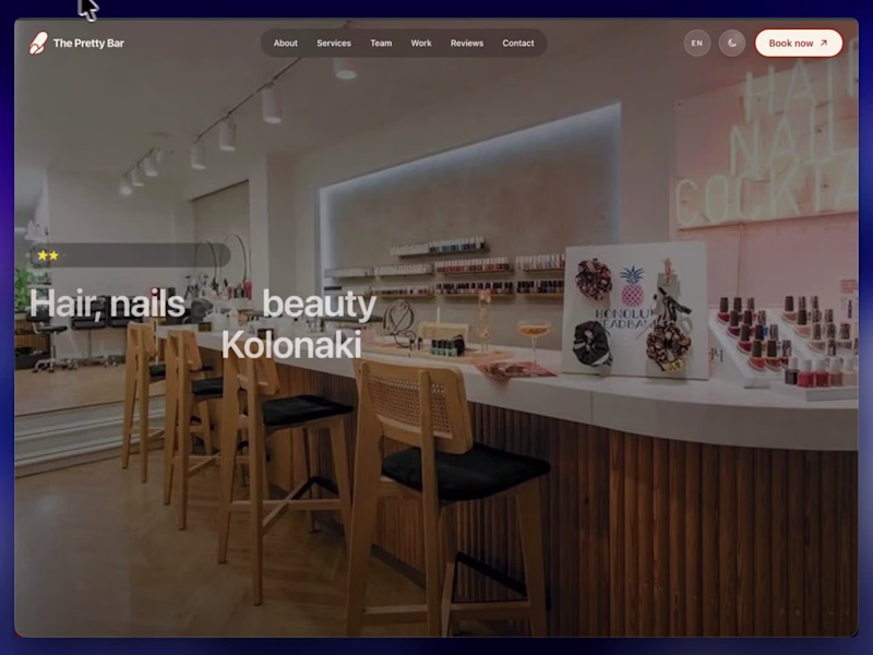 Cover image for The Pretty Bar Web Design and Development Project