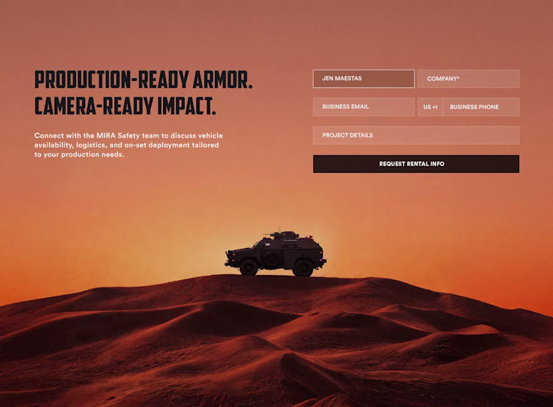 Cover image for Cinematic landing page concept for