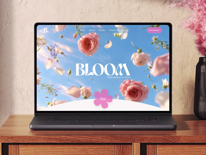 Cover image for 🌸 Web design for floral e-commerce website | Hyperactive