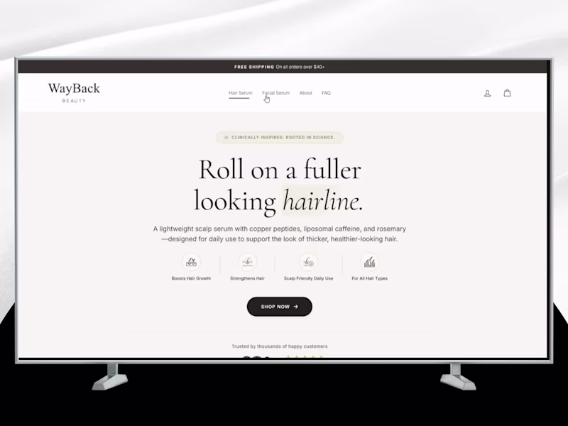 Cover image for Custom WayBack Beauty Store Development E-commerce Website