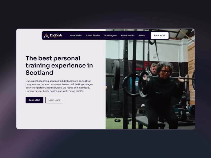 Cover image for Muscle Revolution Landing Page