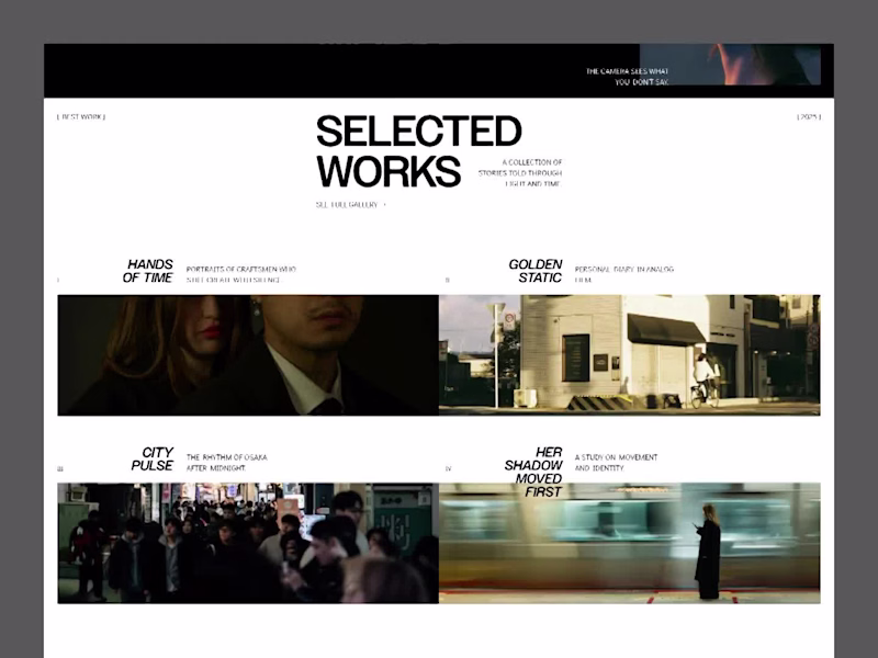 Cover image for A refined editorial-style portfolio created for Narumi, a ph...