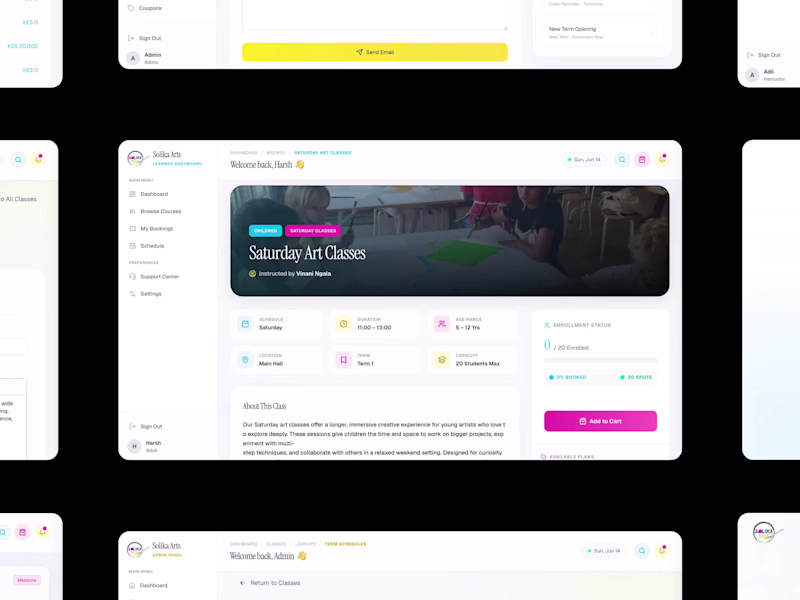 Cover image for Solika Arts: Multi-Portal SaaS Platform for an Art School