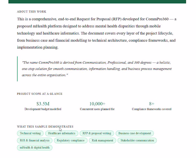 Cover image for A full-scale Request for Proposal