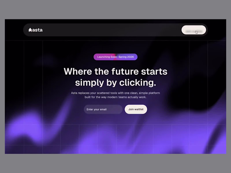 Cover image for Asta-Saas Web design
A clean, minimal
