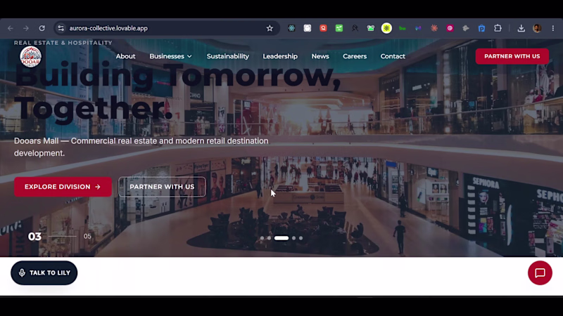 Cover image for Built a multi-division corporate website