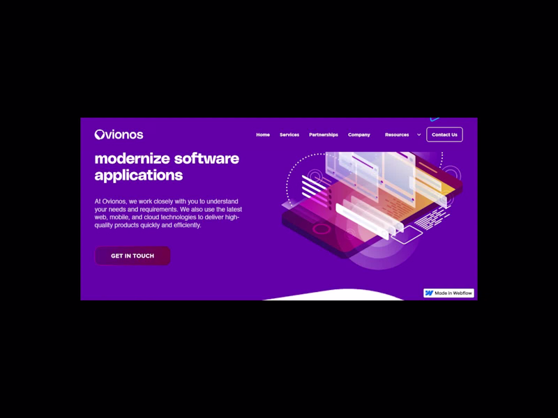 Cover image for Ovionos – Figma to Webflow Website Development