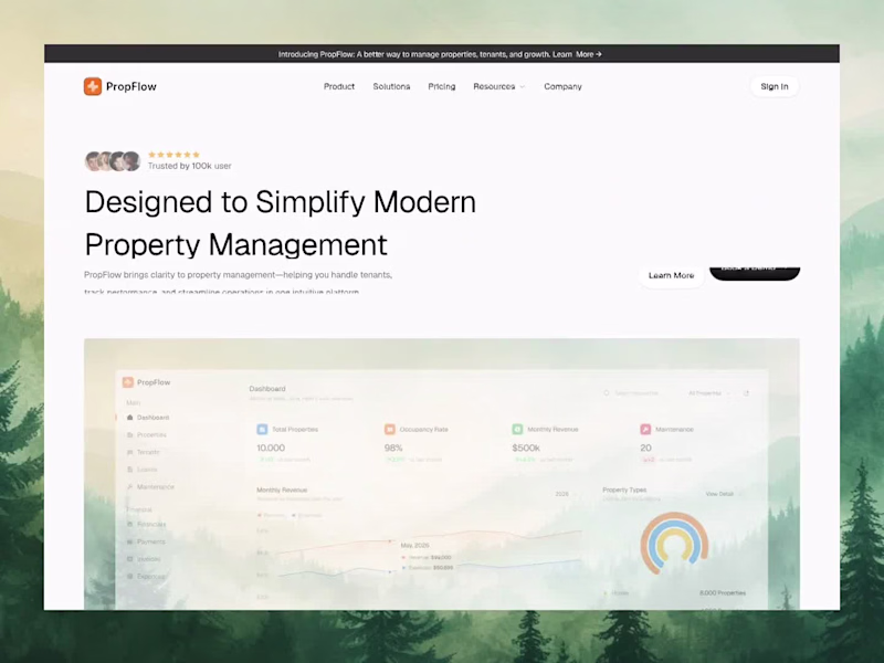 Cover image for PropFlow — SaaS Landing Page Another SaaS concept we've been...