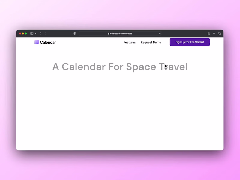Cover image for Brand Strategy & Framer Development for Calendar AI