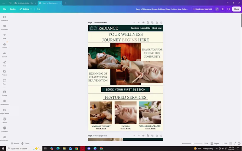 Cover image for A Spa & Wellness email