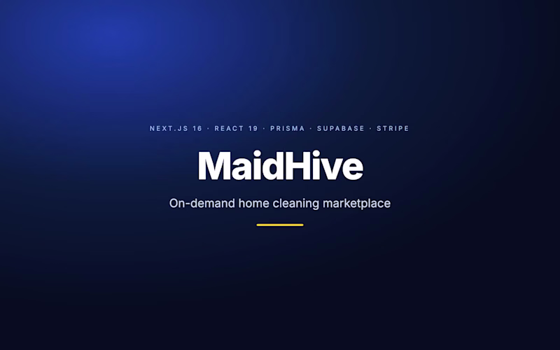 Cover image for MaidHive Two-Sided Home Cleaning Marketplace Development
