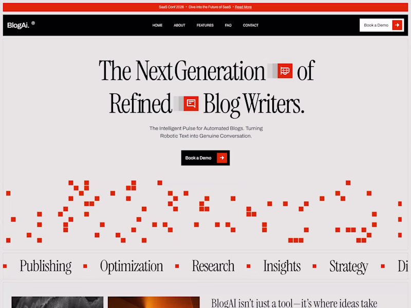 Cover image for Blogai —  SaaS Landing Page