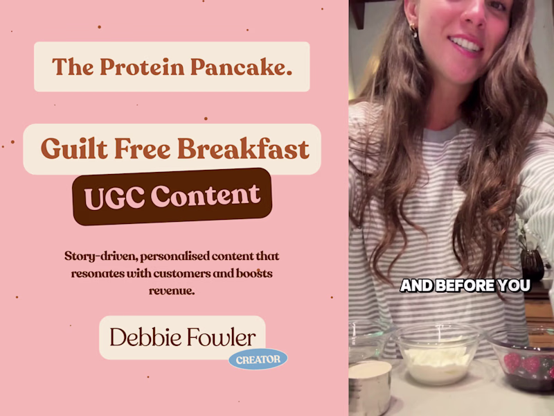 Cover image for Personalised UGC Meta Ad for The Protein Pancake