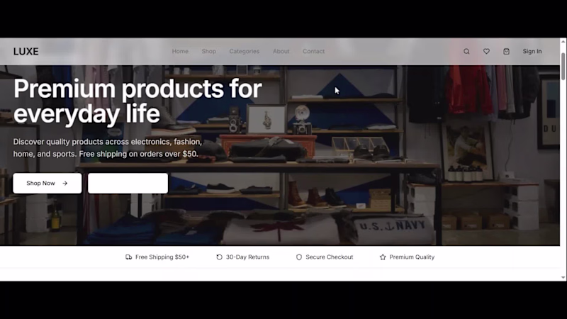 Cover image for Built a full-stack e-commerce platform