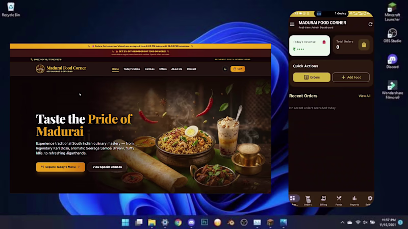 Cover image for Created a modern food ordering