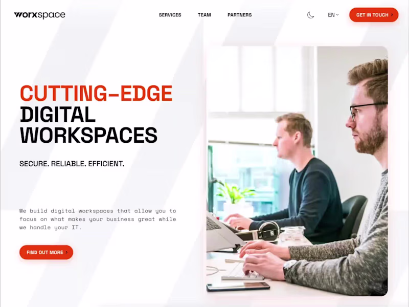 Cover image for Innovative Landing Page Development for Worxspace