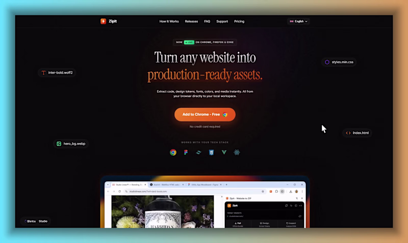 Cover image for ZipIt – Conversion Landing Page for Chrome Extension