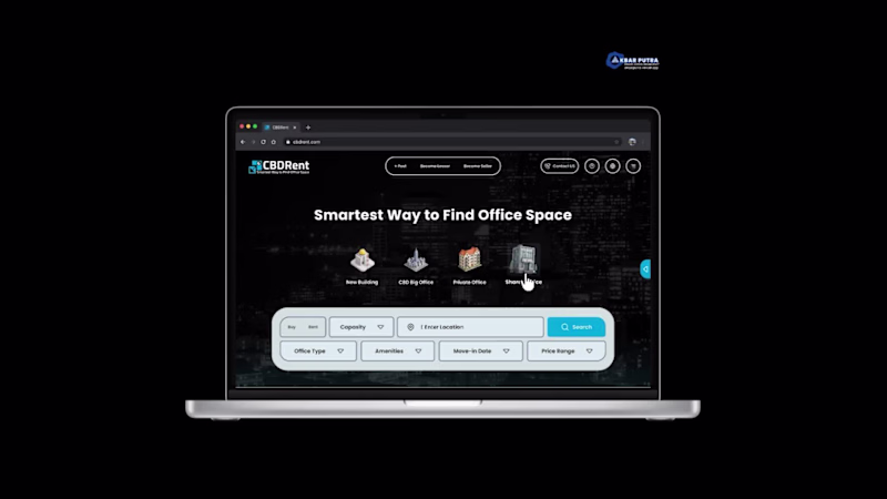 Cover image for CBD Rent Website Header Animation