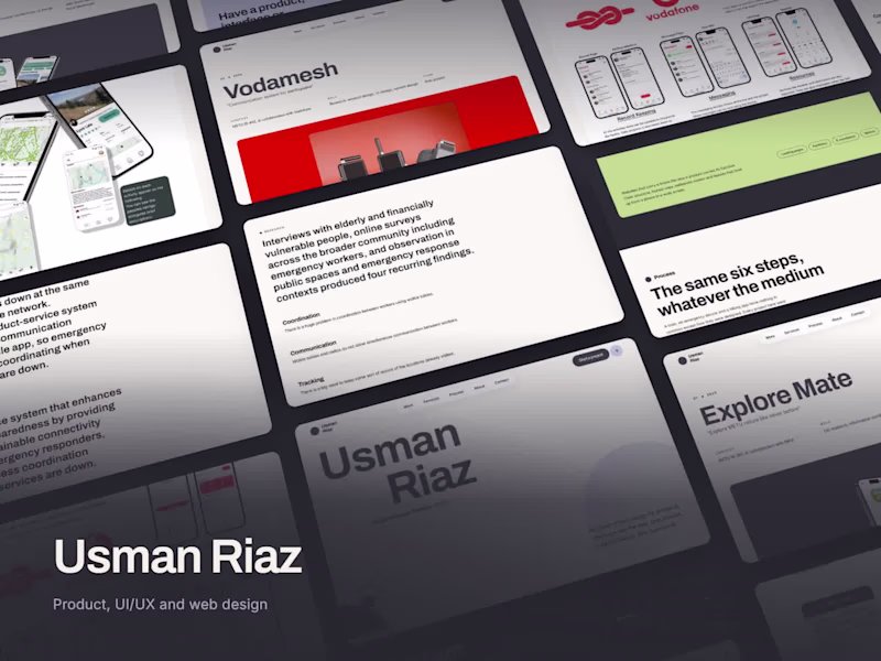 Cover image for Usman Riaz, Portfolio for a Research-Led Industrial Designer